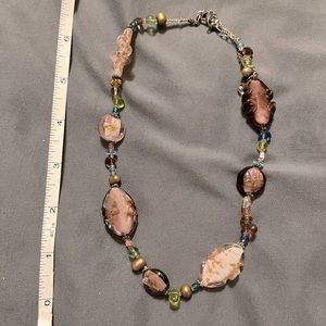 Purple glass necklace
